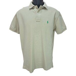Polo Ralph Lauren Mens Polo Small Tan Mesh Cotton - Golf - Rugby - Tennis